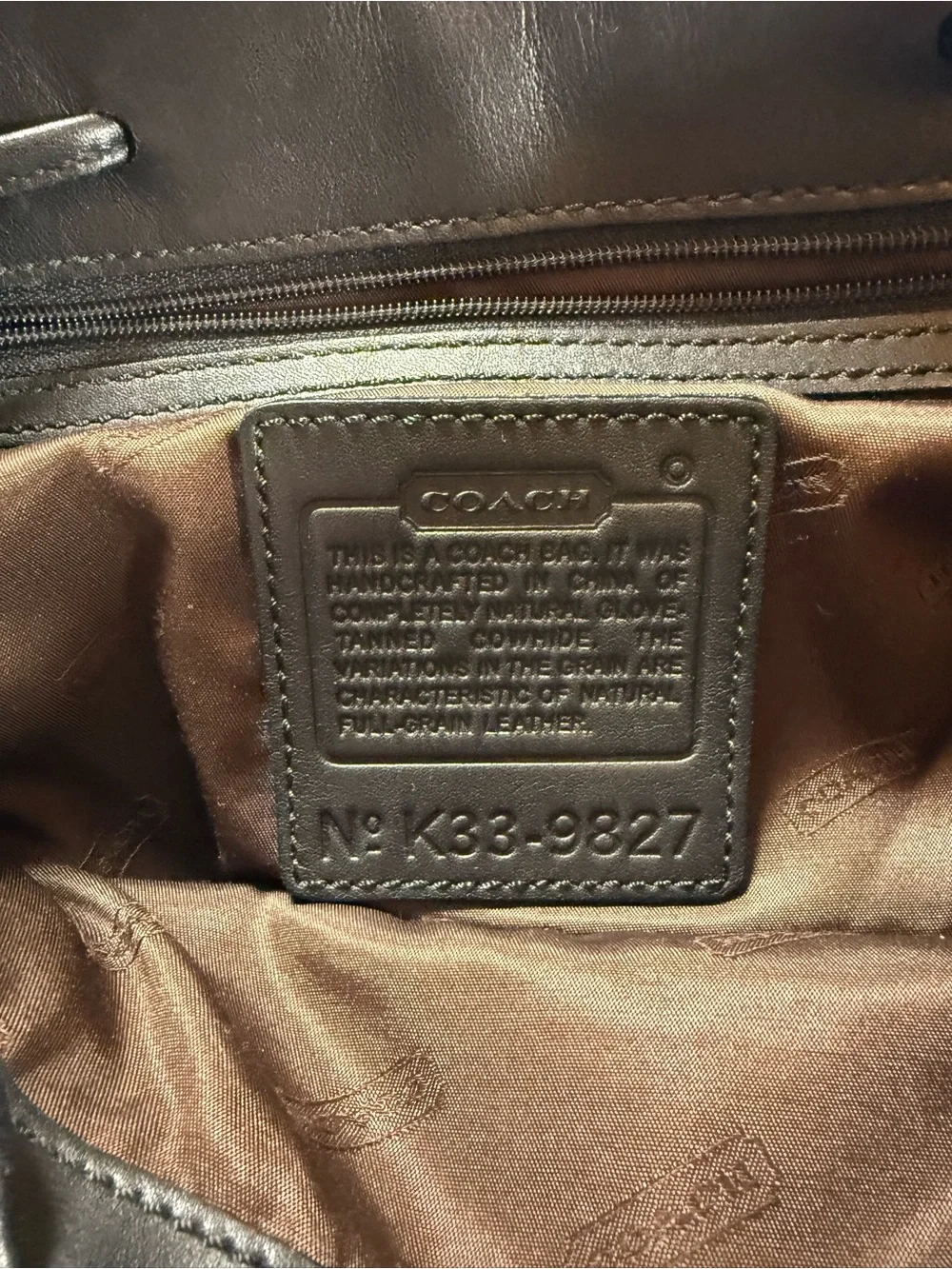 2003 COACH 9827 Black Leather Legacy West Hampton Daypack Backpack Bag